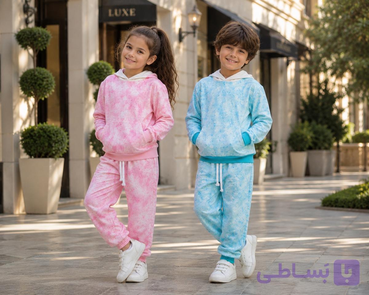 هودی و شلوار دورس سه نخ پنبه توکرکی در دو رنگ