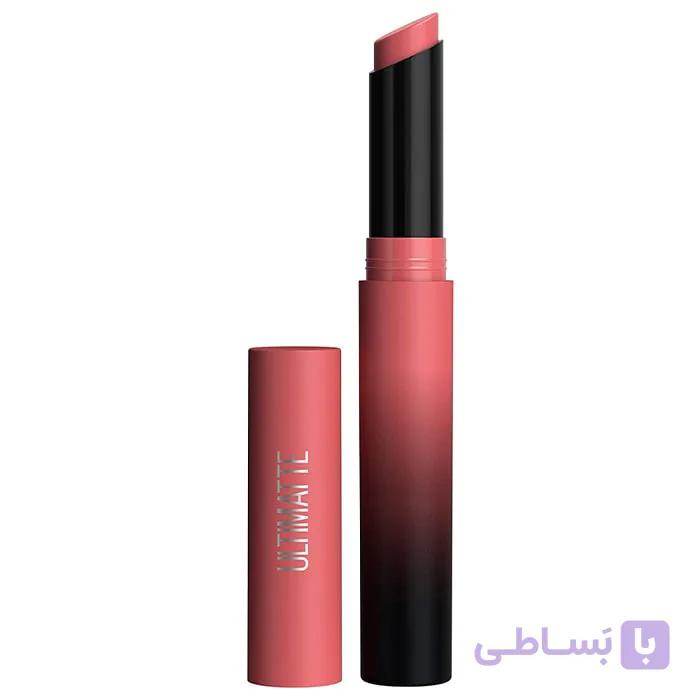 رژ لب استیکی مات میبلین رنگ More Blush 499Lipstick Matt Magbaline More Blush 499