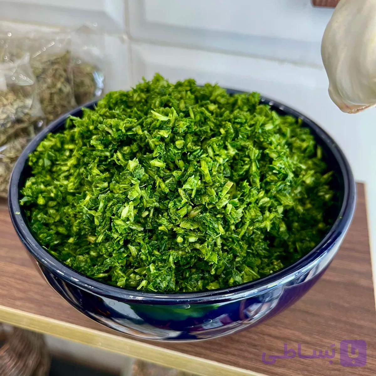 سبزی آش تازه خرد شده نعنا آبی 500 گرمی