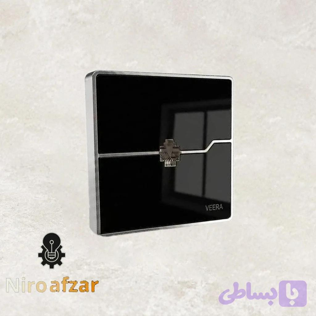 سوکت شبکه ویرا مدل T2 گلس مشکی