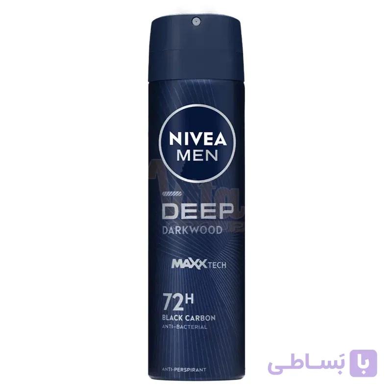 اسپری ضدتعریق مردانه نیوآ MEN Deep Black Carbon Dark Wood حجم 150 میلی‌لیتر