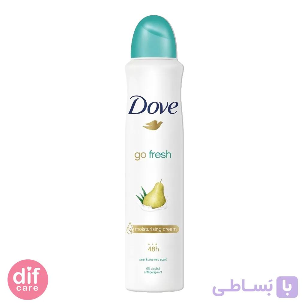 اسپری ضد تعریق زنانه داو مدل Go Fresh با رایحه گلابی حجم 150 میل