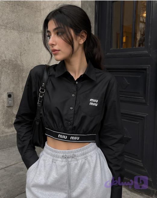 شومیز برند miu miu ترک فری سایز کد 2030