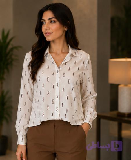 شومیز برند ysL ترک فری سایز کد 9060