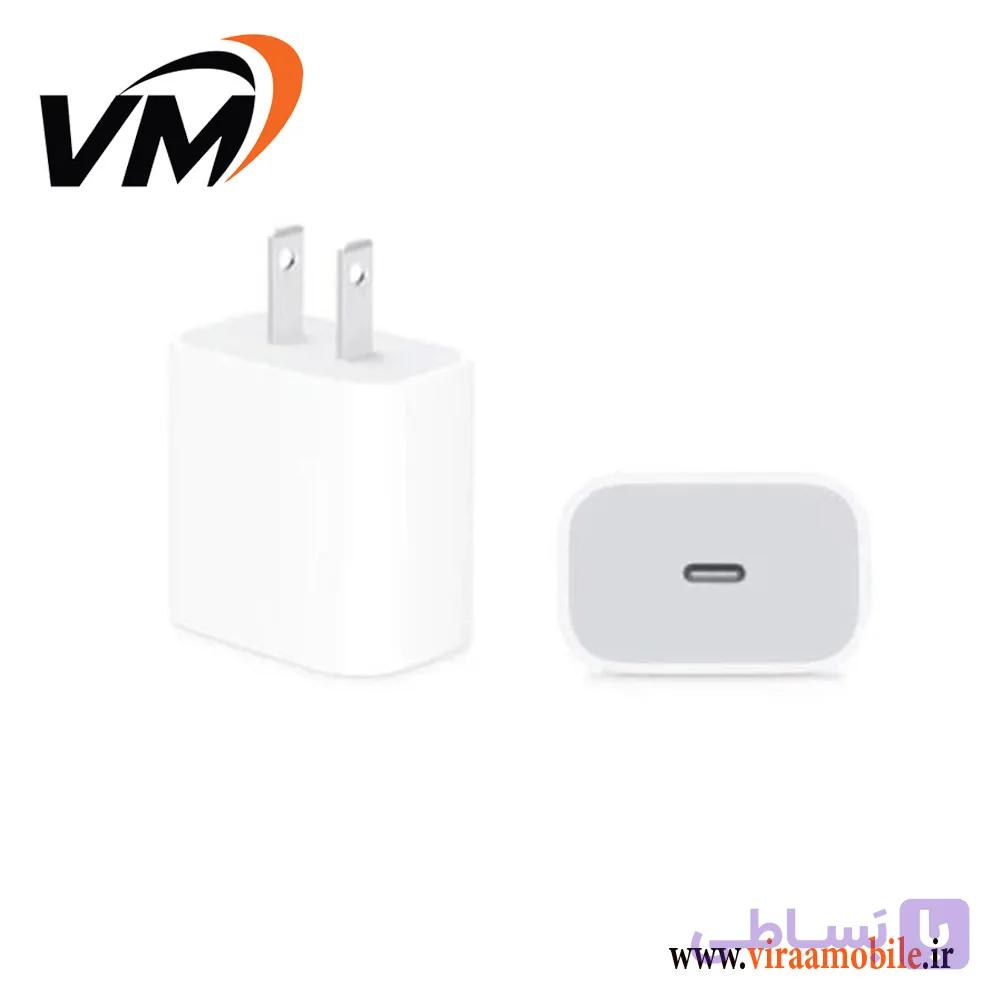 آداپتور 18 وات فست شارژ اصلی آیفون iPhone USB- C