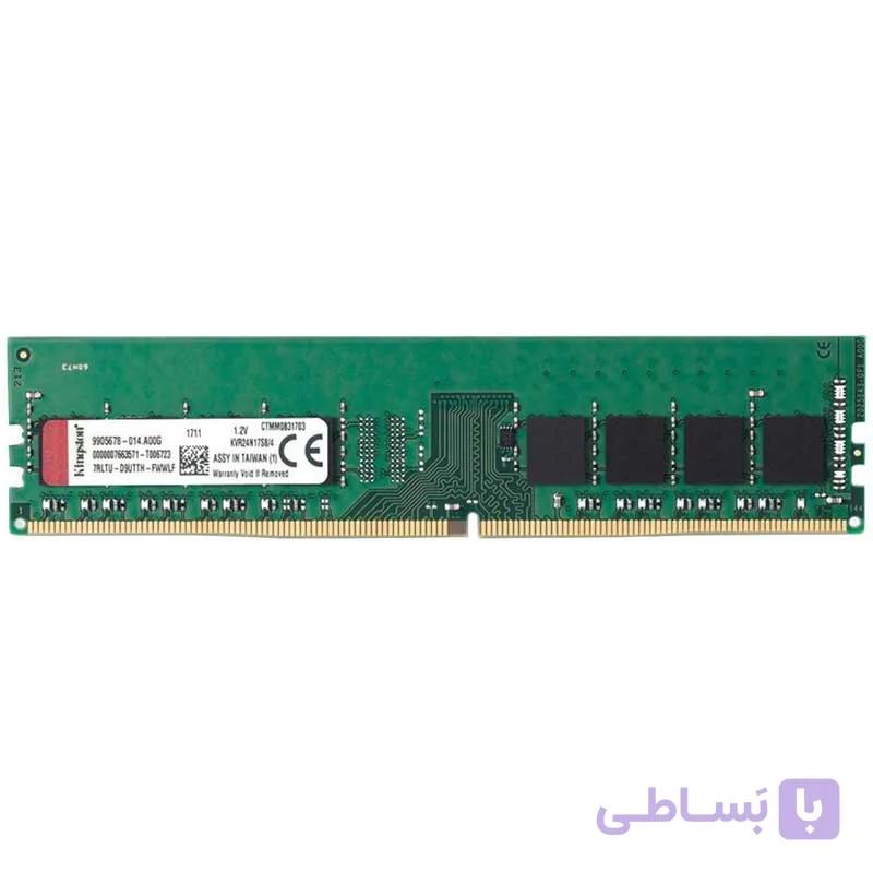 رم کامپیوتر کینگستون DDR4 4GB Single 2400MHz CL17 — تصویر 1