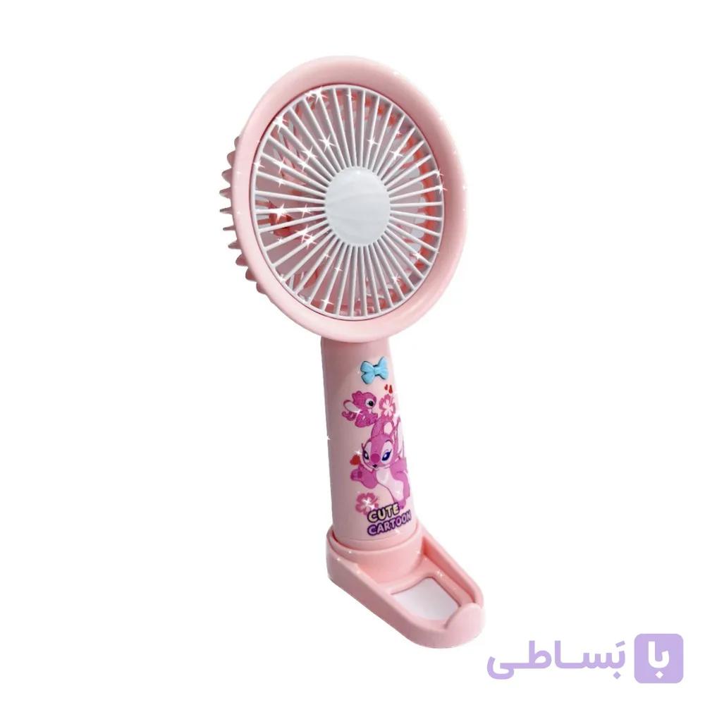 فن دستی طرح استیج سه سرعته هولدر موبایل دار | شارژی
