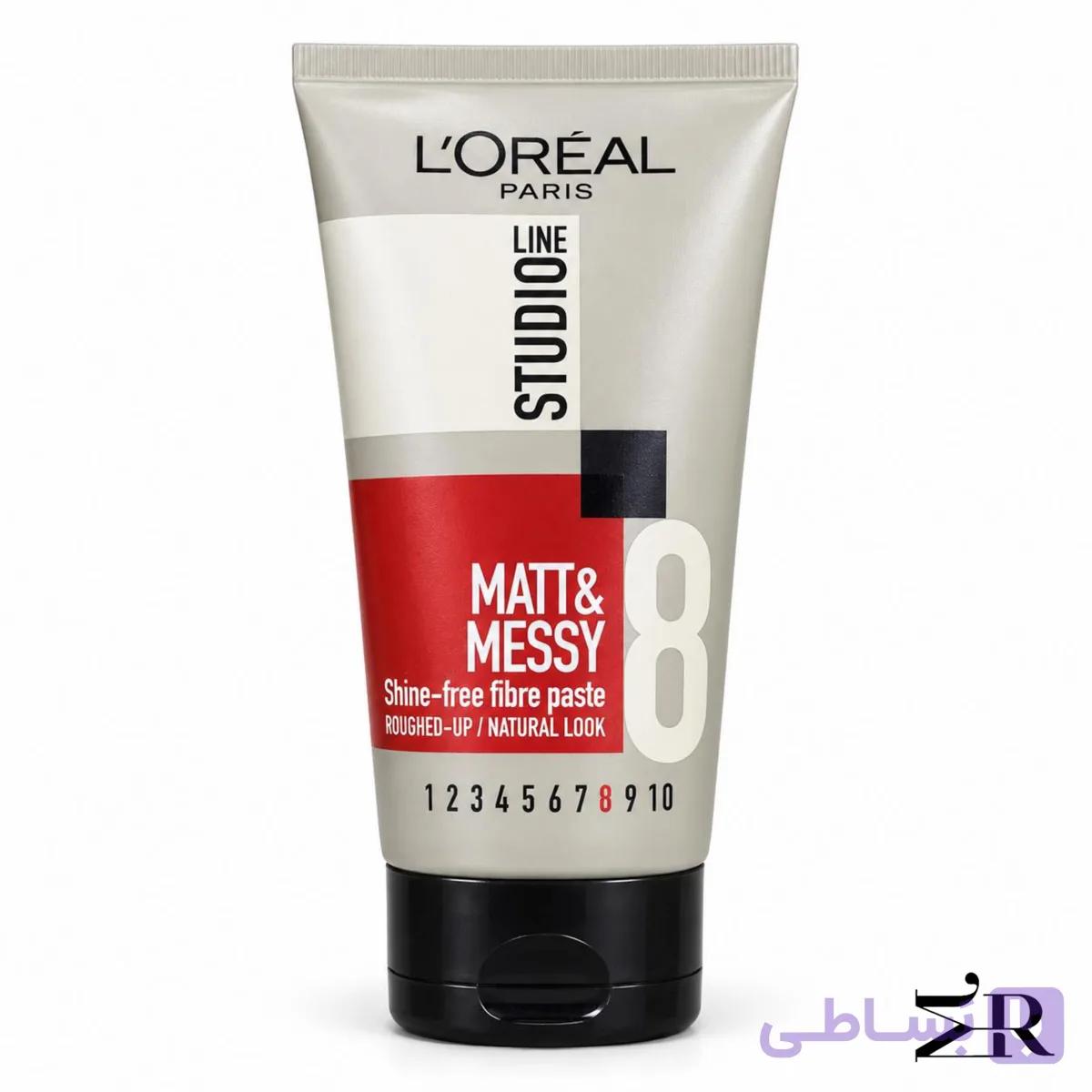 ژل واکس مو لورآل پاریس استودیو لاین شماره 8 | Matt &amp; Messy Shine-Free Fibre Paste — تصویر 1