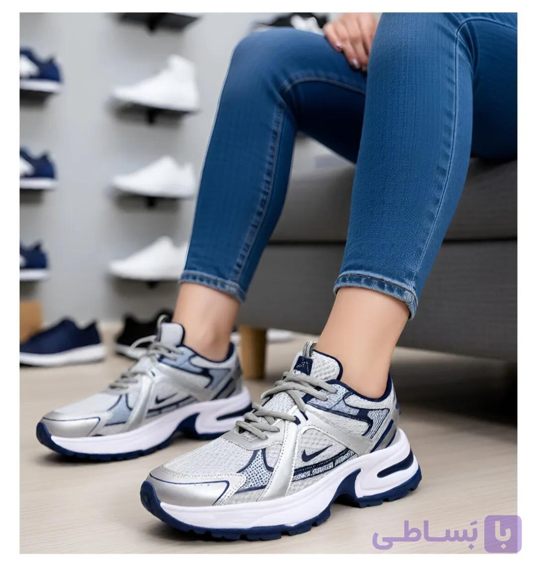 کفش کتونی زنانه مدل nike خوش پا راحت لژ دار