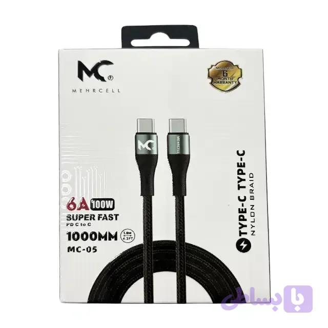 کابل شارژ دو سر Type-C MehrCell مدل MC-05 طول ۱ متر 100 وات
