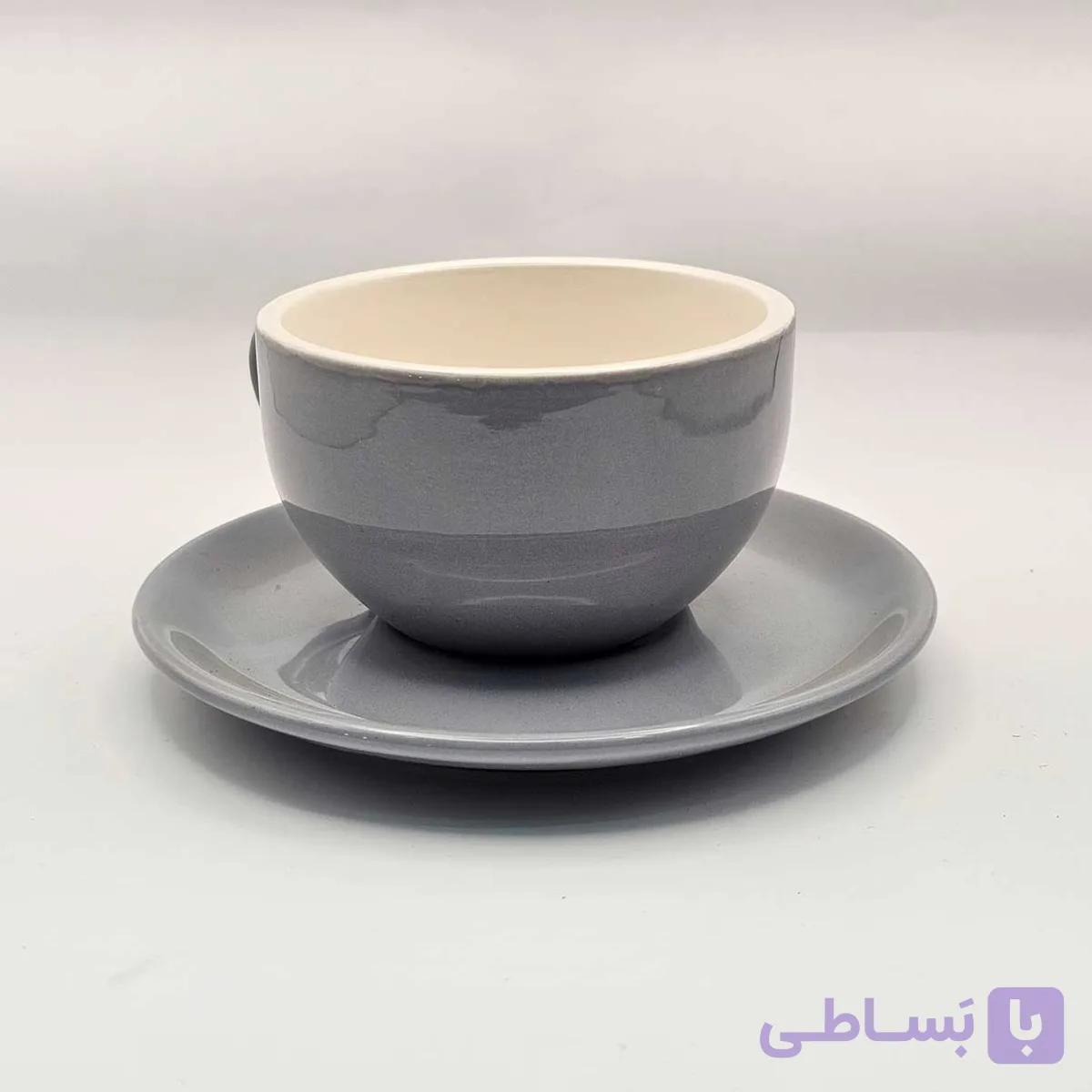 ست فنجان و نعلبکی طوسی