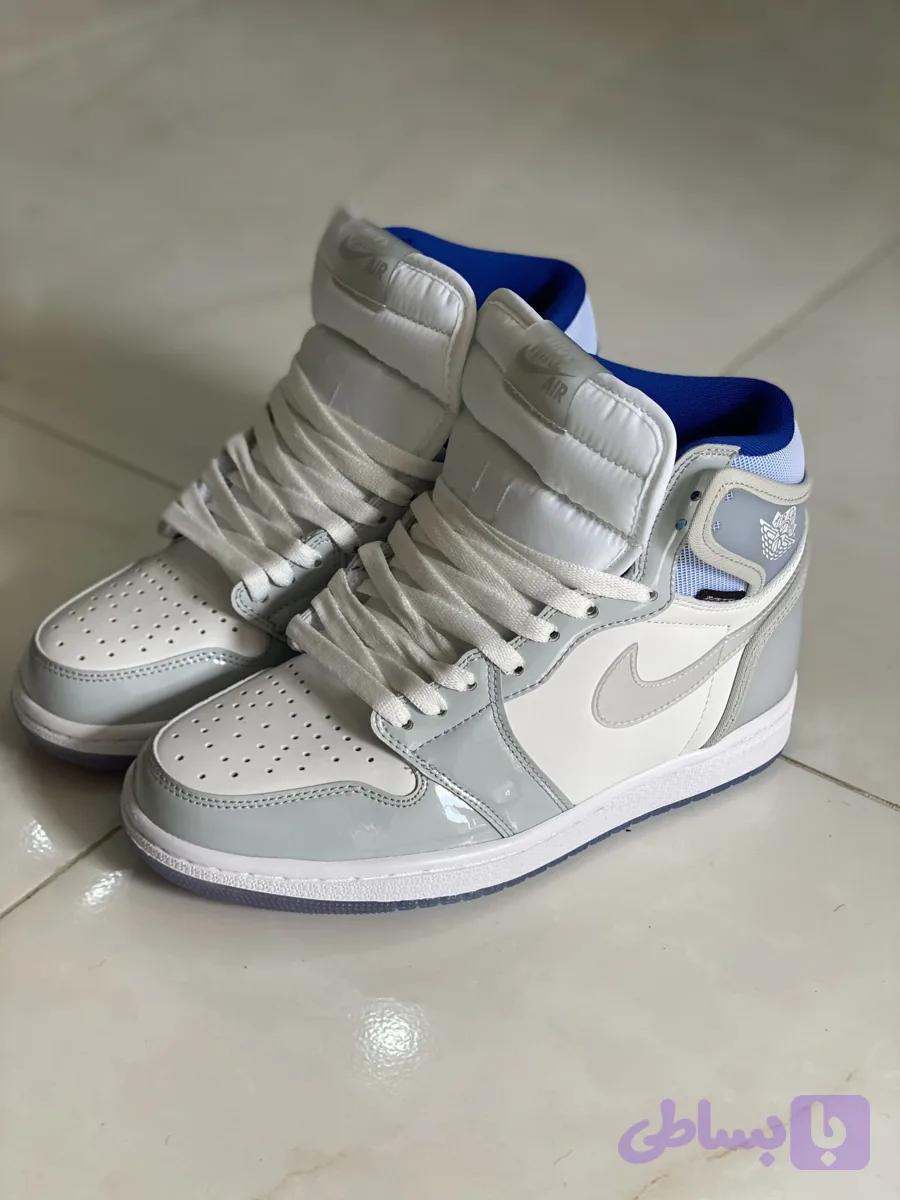 کتونی نایک جردن سفید طوسی | Nike Jordan White Grey — تصویر 1