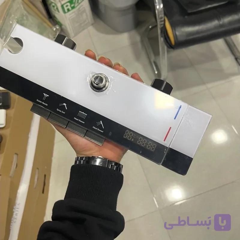 دوش پیانویی مانیتور دار سفید دودی — تصویر 1