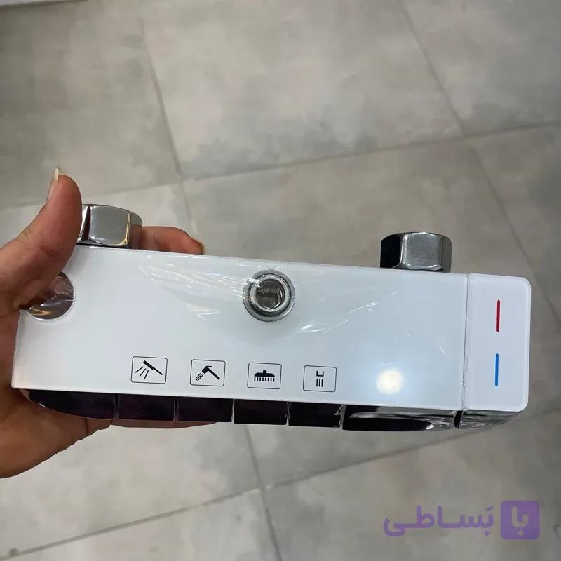 دوش پیانویی سفید استیل — تصویر 1