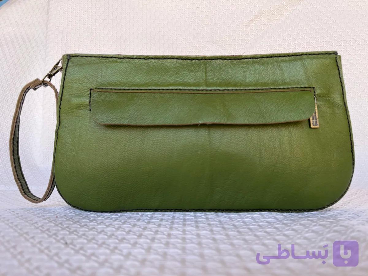 کیف چرمی دستی زنانه مدل سبزینه