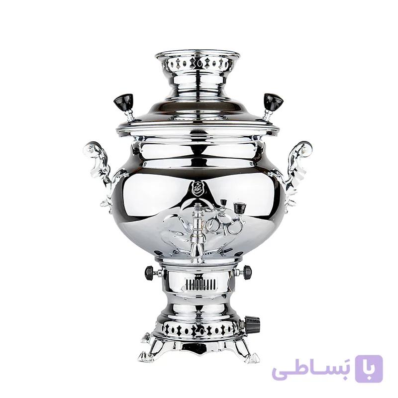 سماور گازی شاهکار مدل مهدیس قلمزده 8 لیتری