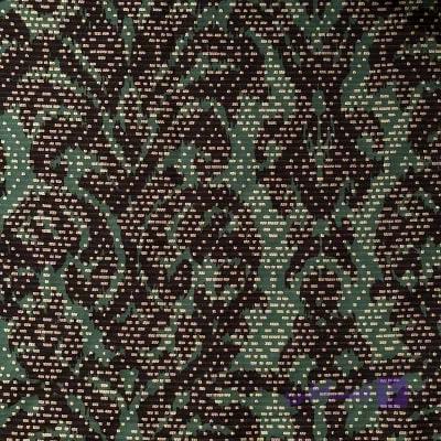 پارچه ژاکارد کوک دوزی ژورنالی سبز کد 2851 — تصویر 1