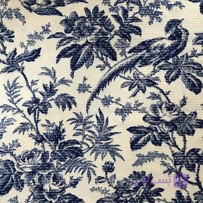 پارچه ژاکارد کوک دوزی طرح پرنده سفید کد 2847 — تصویر 1