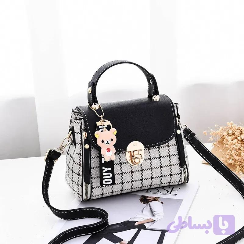 کیف زنانه وارداتی چارخونه مشکی کد28 | فروشگاه کیف بست
