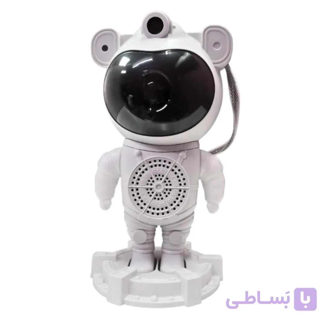 چراغ خواب و پروژکتور مدل فضانورد شفق قطبی و ماه و ستاره، اسپیکر دار