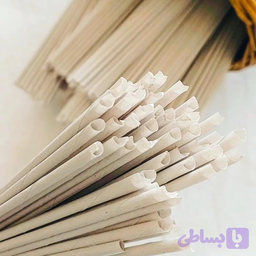 تیوب کاغذی خام _ نی کاغذی خام (بسته 100 عددی)