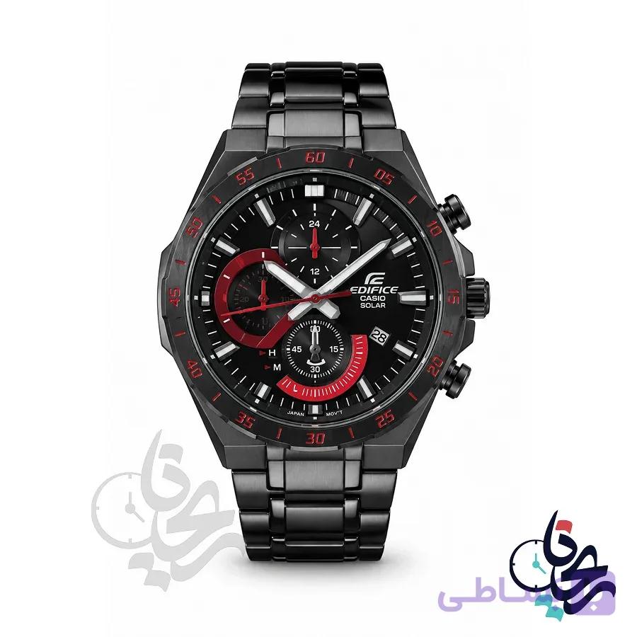 ساعت مردانه کاسیو مدل CAS_R11 | کورنوگراف تاچیمتر تمام مشکی