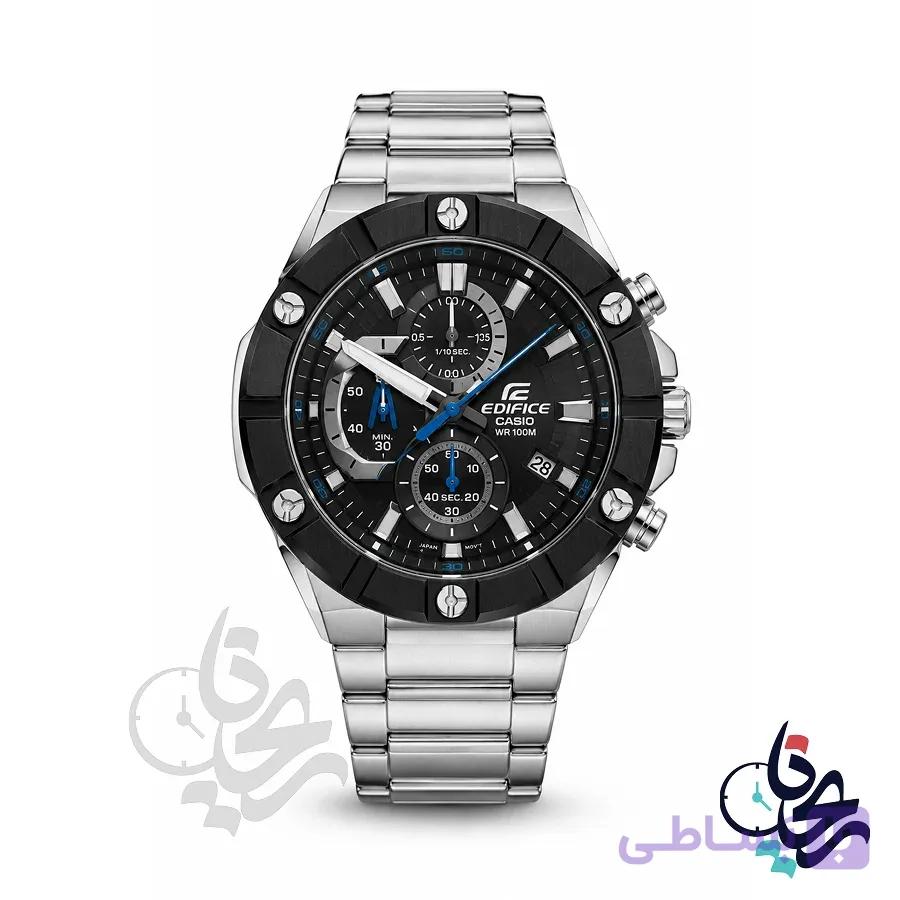 ساعت مردانه کاسیو مدل CAS_R8 | کورنوگراف تاچیمتر و بزل فیبر کربن مشکی
