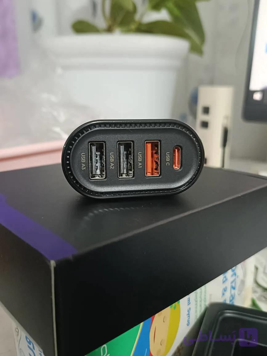 شارژر فندکی 4 پورت 36 وات Lisen — تصویر 1