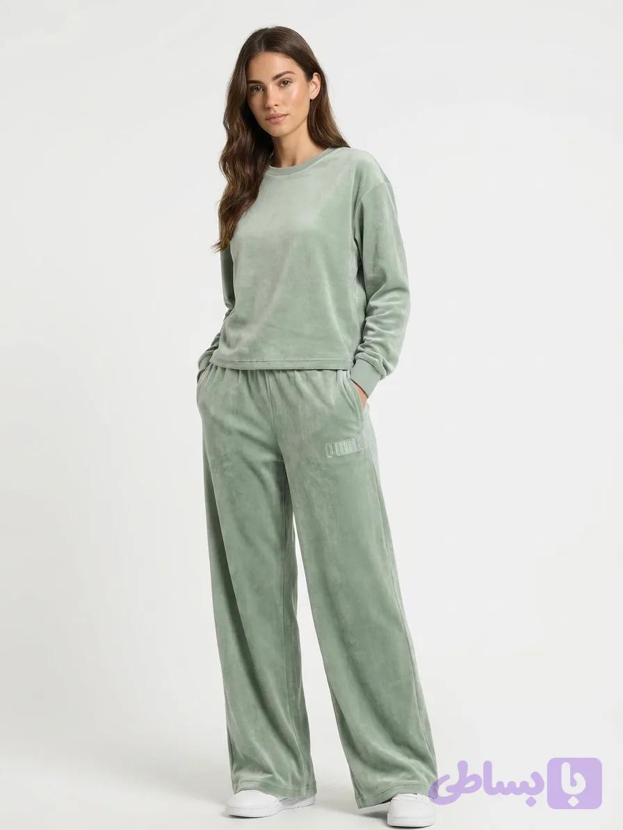 شلوار مخمل زنانه برند پوما Puma Velour Stright leg — تصویر 1