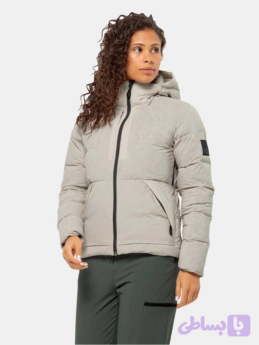 کاپشن پر تراکم ۷۰۰ زنانه برند جک ولفسکین Jack wolfskin Giubbotto invernale Wandermood Down jacket — تصویر 1
