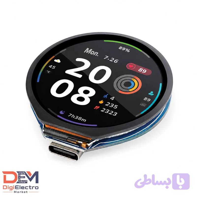 برد توسعه ESP32-S3-Touch-LCD-1.28 با نمایشگر لمسی گرد 1.28 اینچ — تصویر 1
