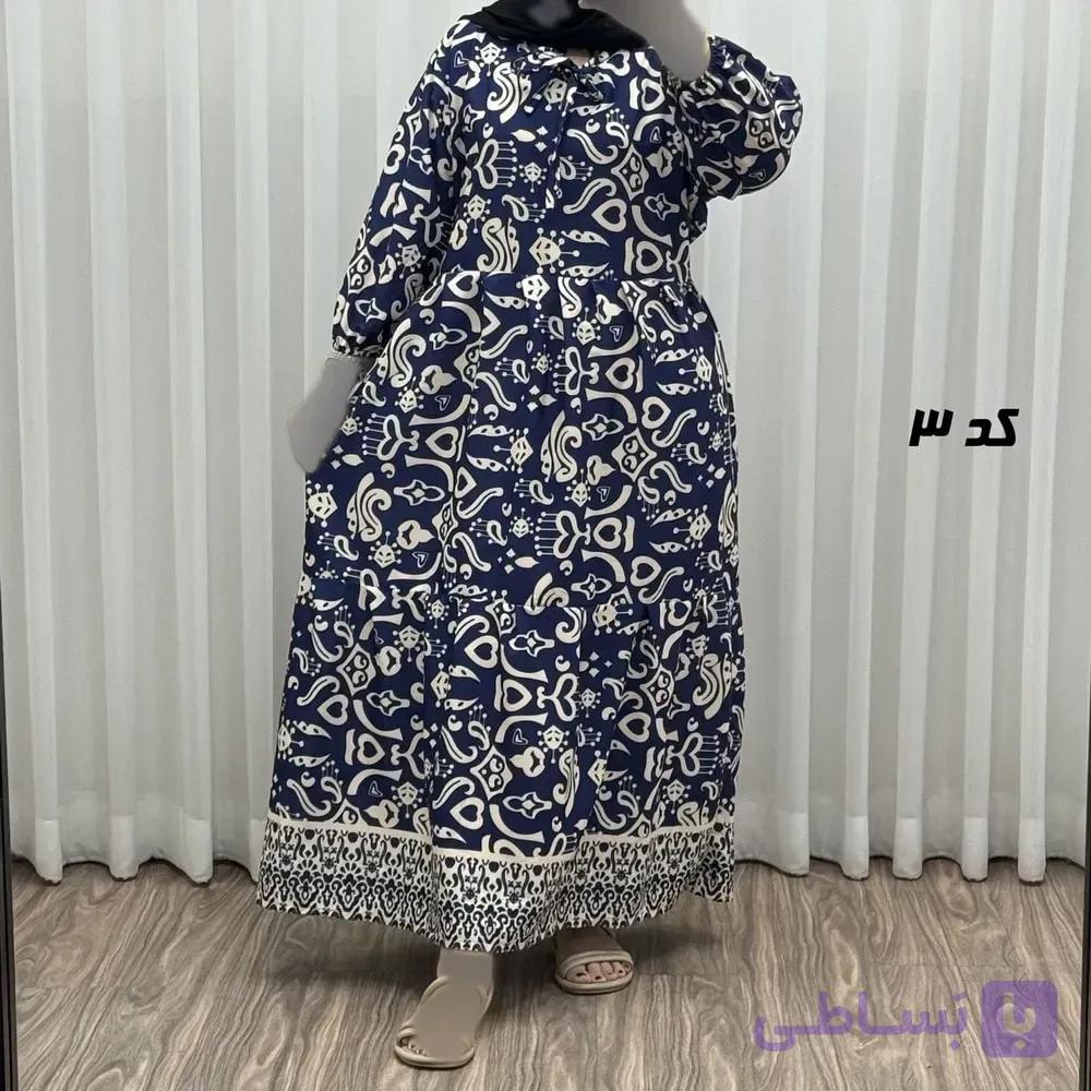 پیراهن ساحلی زنانه مدل دنیا جنس فلور بوگاتی فری سایز مناسب تا 44