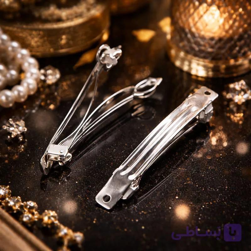 خرید گیره فرانسوی استیل | سایز 8 و 10 سانتی — تصویر 1