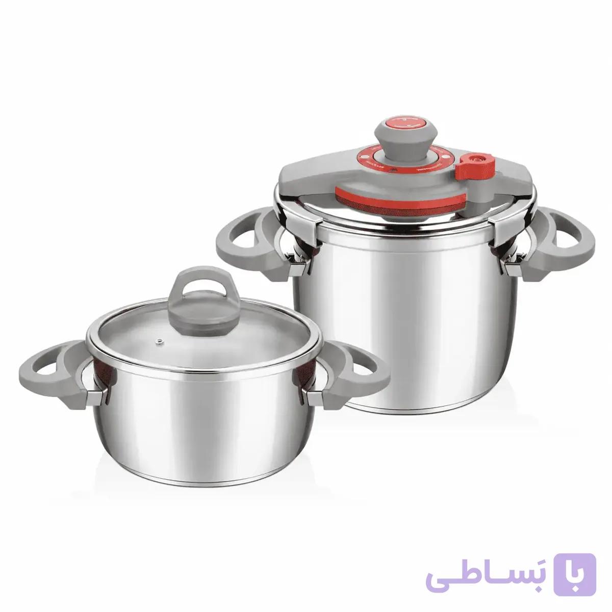 زودپز دوقلو فالز مدل Cook Fest ظرفیت ۴ و ۷ لیتر — تصویر 1