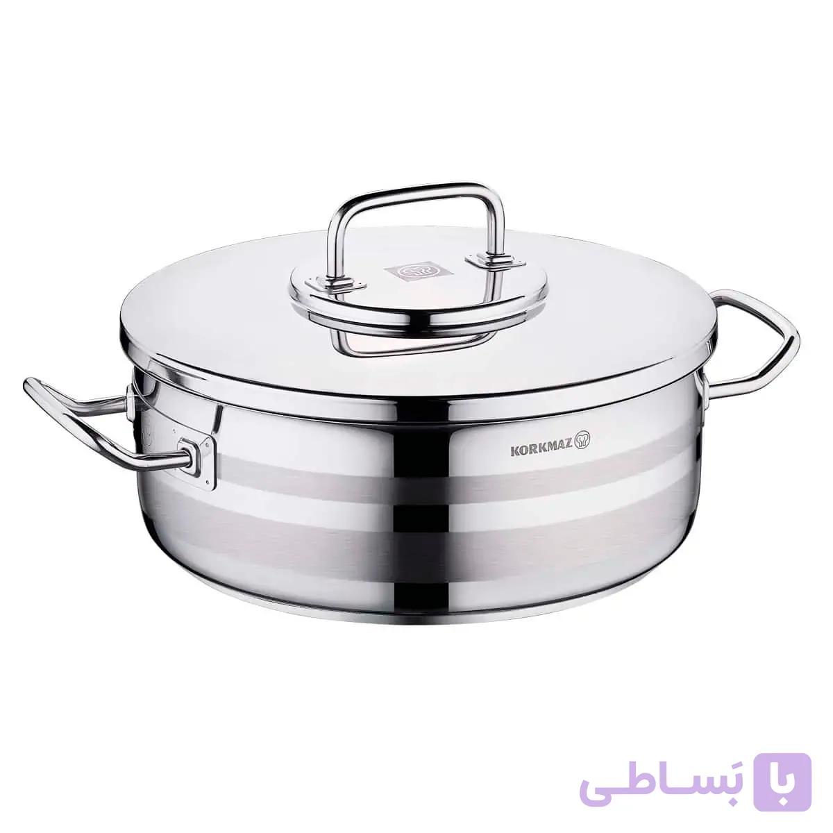 تابه دو دسته استیل کرکماز سری Astra2 سایز 30 مدل A2037 — تصویر 1