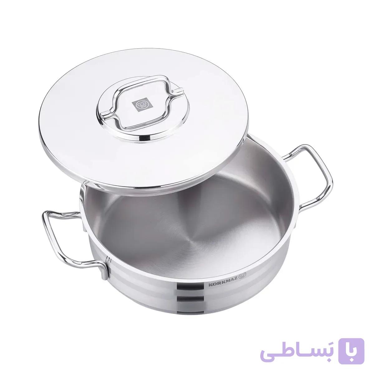 تابه دو دسته استیل کرکماز سری Astra2 سایز 26 مدل A2035 — تصویر 1