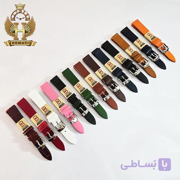 بند چرم طبیعی ساعت مچی ساده بدون دوخت BNCHT204 (سایز 16) — تصویر 1
