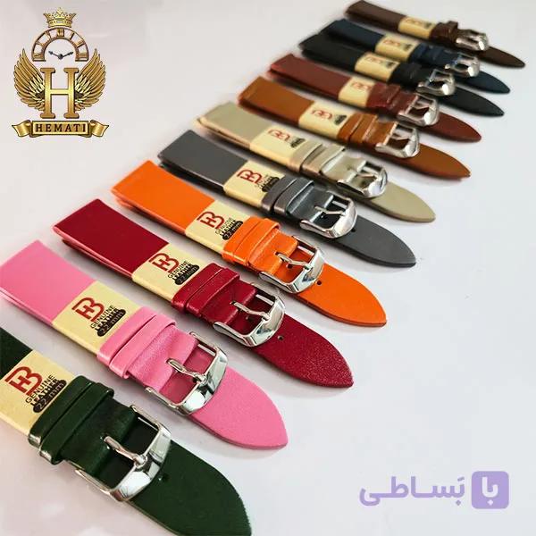 بند چرم طبیعی ساعت مچی ساده بدون دوخت BNCHT207 (سایز 22) — تصویر 1