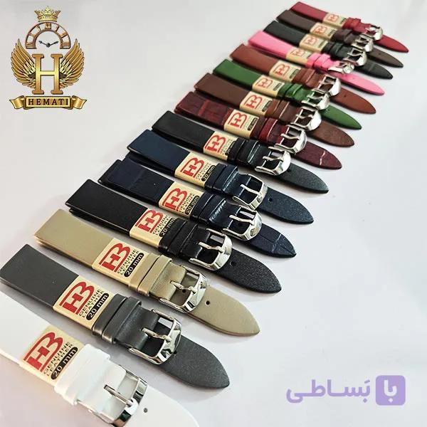 بند چرم طبیعی ساعت مچی ساده بدون دوخت BNCHT206 (سایز 20) — تصویر 1