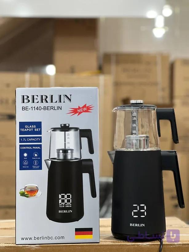 چای ساز روهمی برلین مدل BE-1140 | چای ساز برقی شیشه‌ای با گرم نگهدارنده