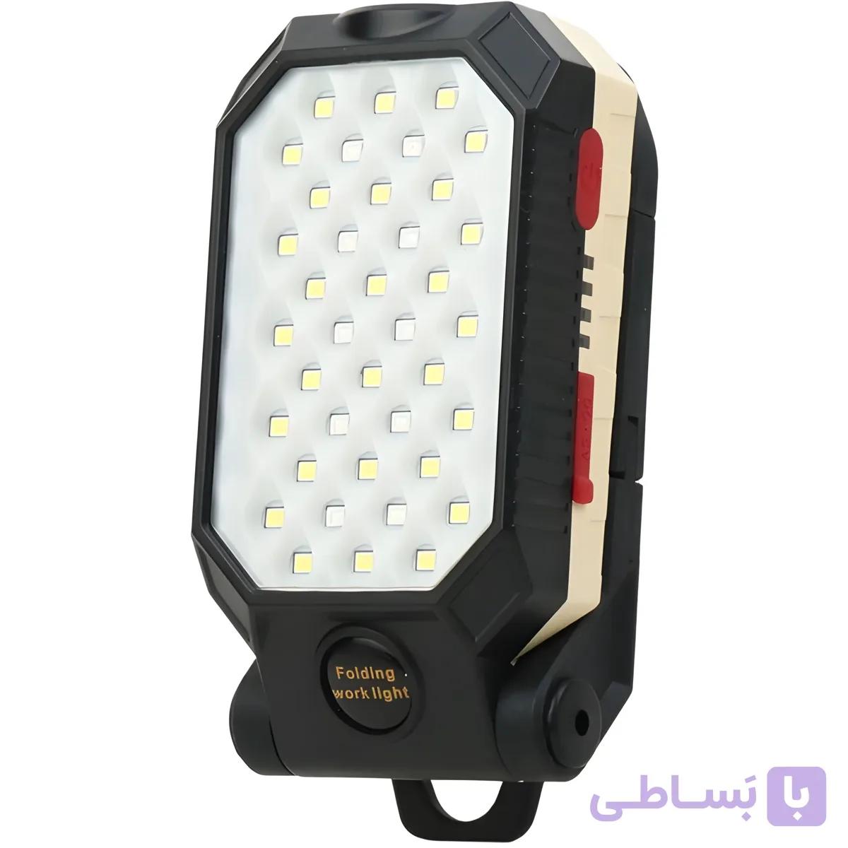 چراغ W599B کمپینگ و شارژی | چراغ قوه و پروژکتور LED مگنتی چندکاره — تصویر 1