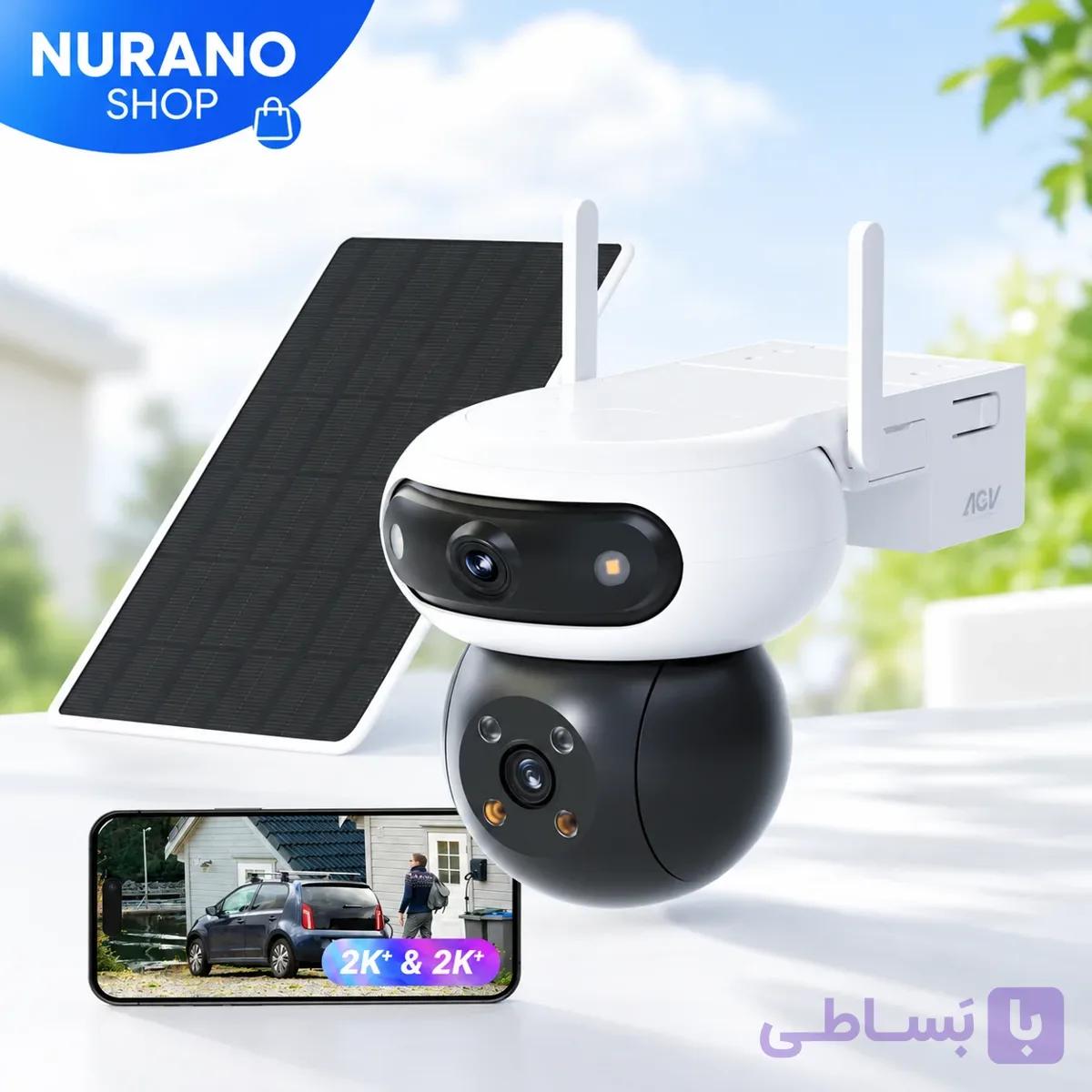 دوربین مداربسته خورشیدی EZVIZ CB90 Dual Kit مدل CS-CB90/SP دو لنز 2K با پنل خورشیدی 8 وات — تصویر 1