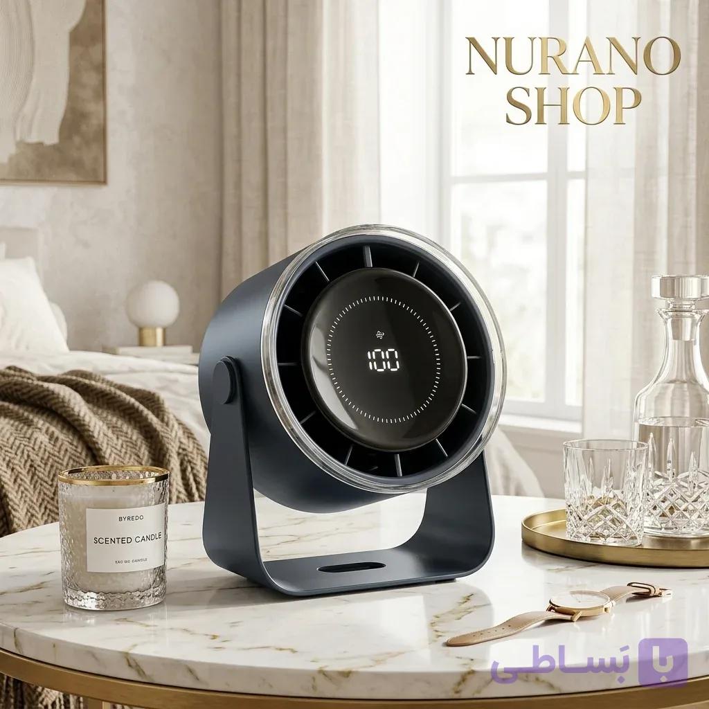 پنکه شارژی WSKEN AF02 | پنکه رومیزی شارژی بی صدا 4000 میلی‌آمپری — تصویر 1