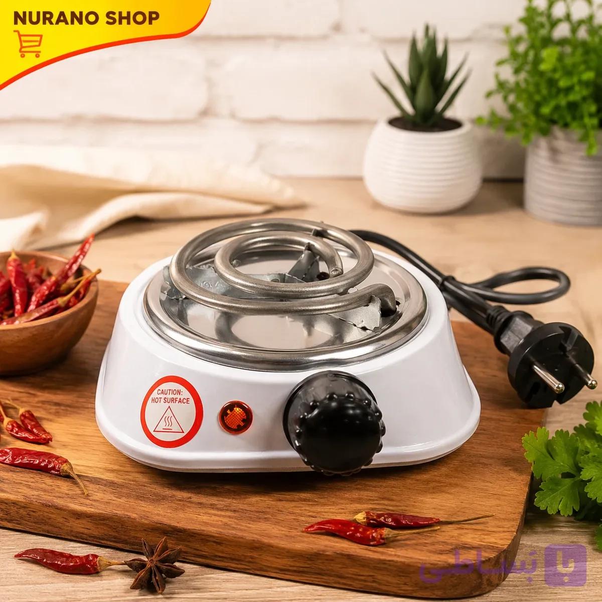 اجاق برقی تک شعله AMOOL مدل A-1 توان 500 وات | کم مصرف و قابل حمل — تصویر 1