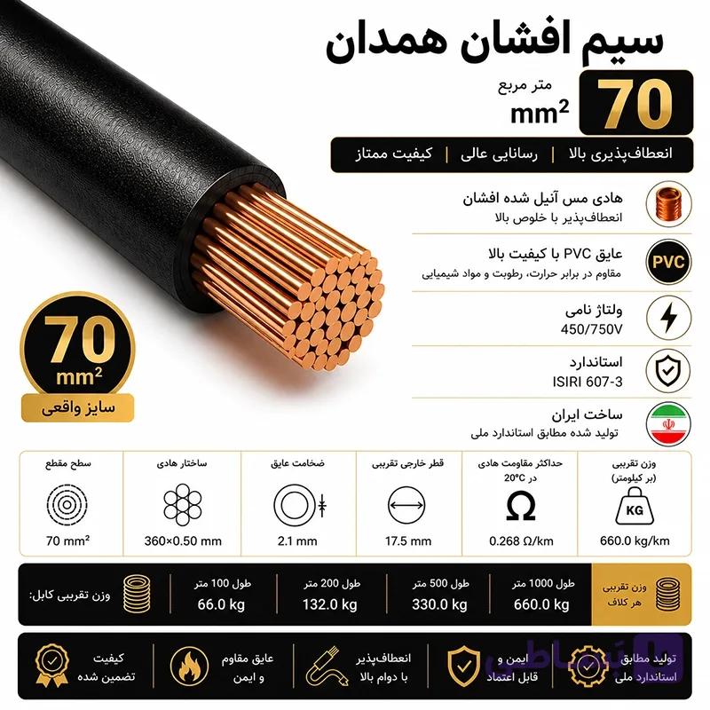 سیم افشان همدان سایز 70 — تصویر 1