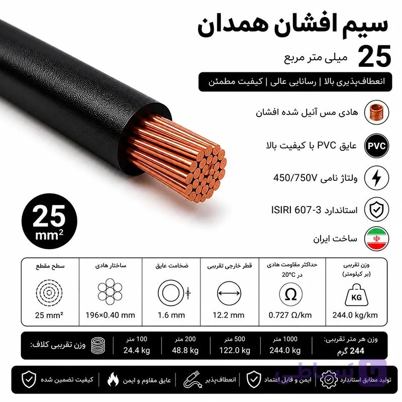 سیم افشان همدان سایز 25 — تصویر 1