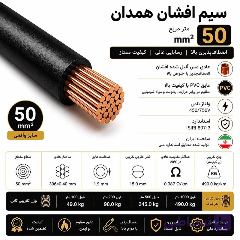 سیم افشان همدان سایز 50 — تصویر 1