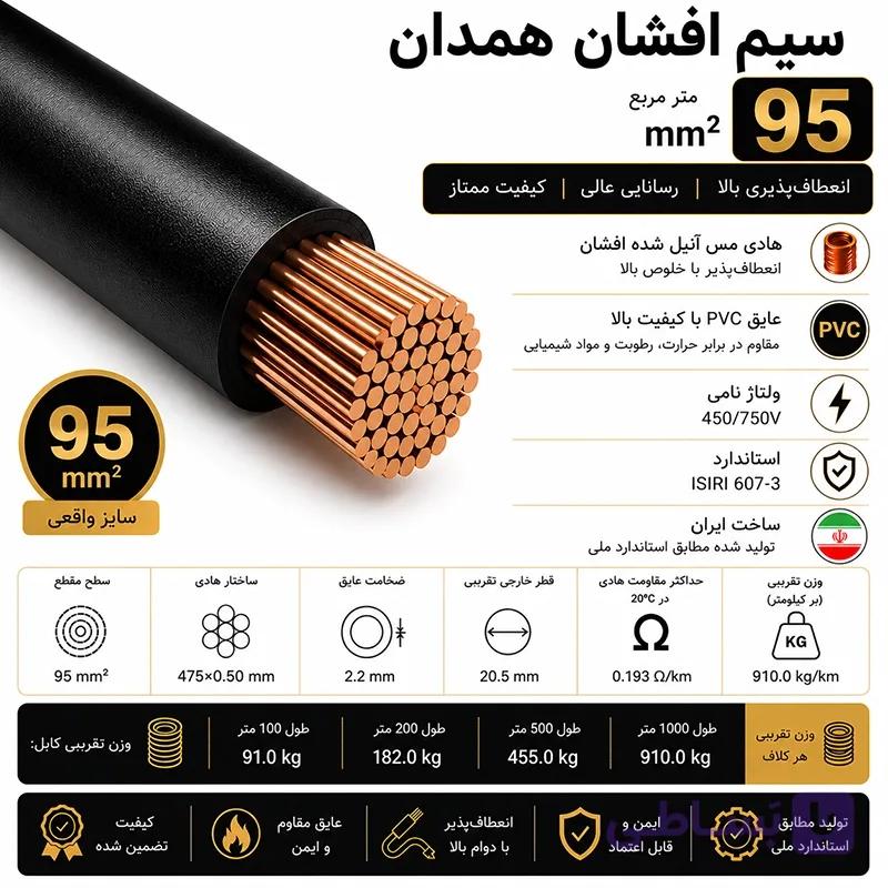 سیم افشان همدان سایز 95 — تصویر 1