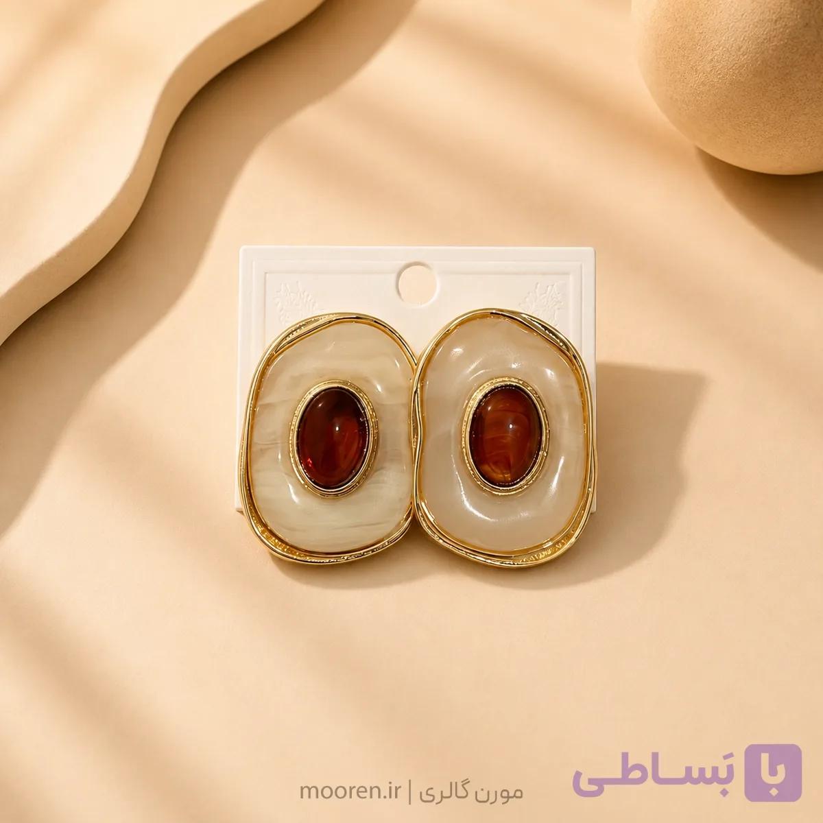 گوشواره وینتیج رزینی — تصویر 1