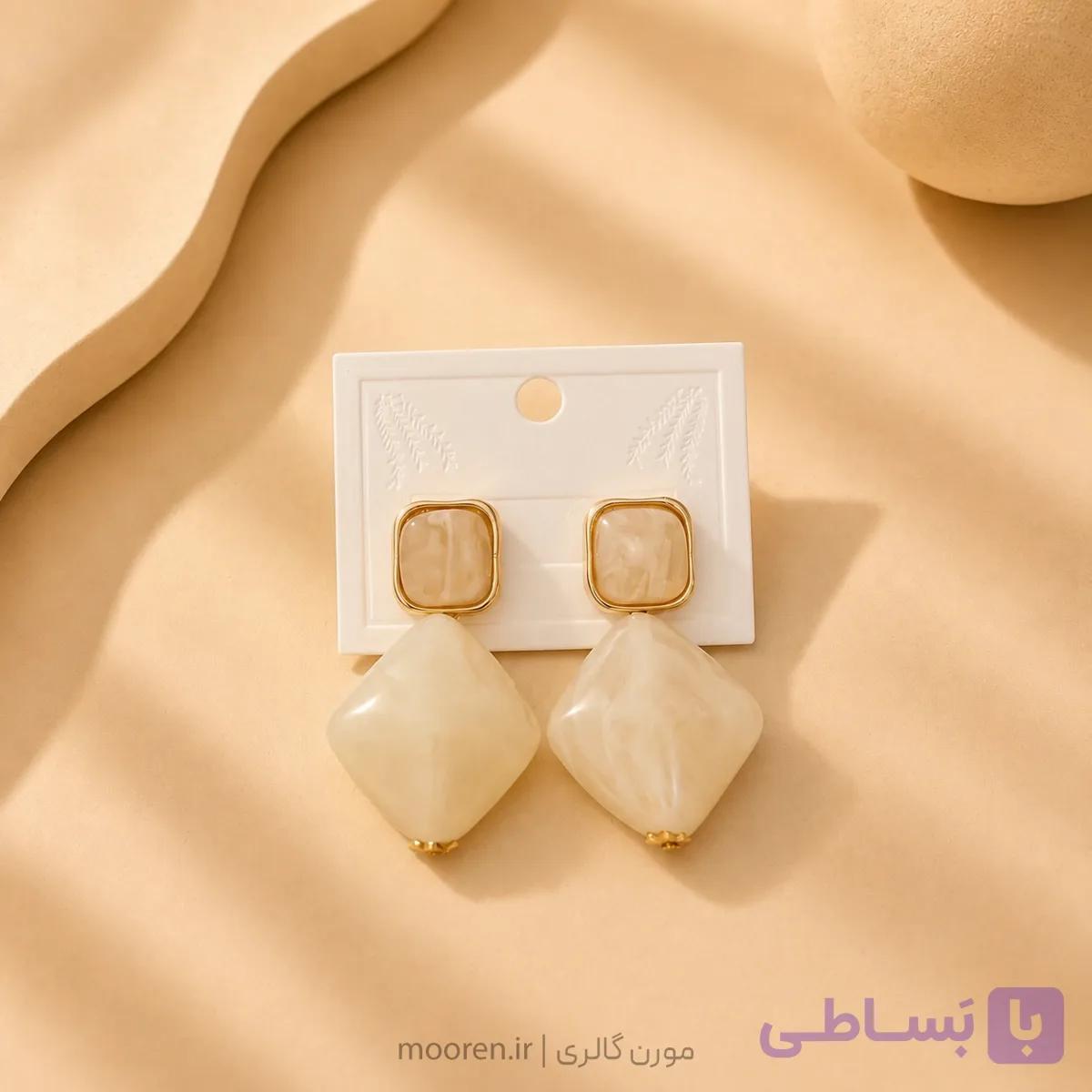 گوشواره رزینی آویز — تصویر 1